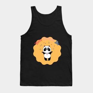 Father's Day Cute Panda Wishes Tank Top